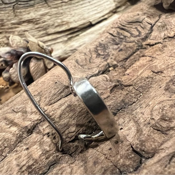 SU Thailand 925 Sterling Silver Filigree Heart Earrings Drop Dangle Hooks 2 cms - Picture 6 of 7